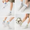 Calcetines Juveniles para Niños, Calcetines de Algodón, Calcetines Deportivos Anti-Olor, de Caña Media, Estilo Delgado de Verano, Transpirables, para Niños, Estudiantes de Secundaria
