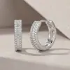 Pendientes de Plata de Ley S925 con Moissanita para Dropshipping Transfronterizo, Pendientes de Plata de Ley Exagerados Estilo Vacacional de Lujo de Gama Alta