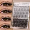 Populares Transfronterizos 10-100D Pestañas Postizas de Un Solo Racimo Curvas 10-18mm Pelo Segmentado DIY Pestañas Naturales Espesas
