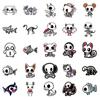 50 pegatinas de calaveras de dibujos animados, todo tipo de pegatinas de calaveras de animales pequeños, para cuaderno, agenda manual, decoración impermeable DIY