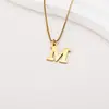 Cadena para Clavícula de Acero Inoxidable con Letra Inglesa Estilo Ins Moda Retro Europea y Americana Chapado en Oro de 18K Acero de Titanio Collar Que No Se Desvanece