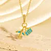 Colar Cruzado Novo Estilo Luxo Leve Esmalte Gota Diamante Cravejado Coração Futebol Flor Nicho Alto Padrão Versátil Corrente para Suéter DIY