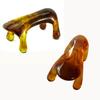 Nuevo masajeador de perro de resina de cuatro patas color cera de abeja masaje de puntos de acupuntura corporal masaje de ámbar perro al por mayor