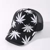 Gorra de Malla para Camionero Gorra de Pesca con Estampado de Hoja de Arce Gorra de Béisbol de Esponja para Hombres y Mujeres Sombrero de Pico de Pato con Malla para el Sol de Verano