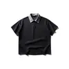 Roupa Masculina Beijie 2026 Verão Nova Camisa Polo Color Block com Lapela Masculina Tendência Patchwork Casual Manga Curta Camiseta Tee