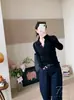 Max Primavera Outono Nova Roupa Feminina Cardigã Listrado Peça de Tricô para Usar por Cima Suéter de Lã Gola POLO Jaqueta Casual Lapela