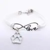 Moda transfronteriza de Amazon pulsera de cuerda de terciopelo de garra de perro de 8 palabras amorosa pulsera hecha a mano venta directa de fábrica al por mayor
