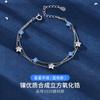 Pulsera para mujer de plata esterlina diseño nicho ins estilo coreano estudiante pulsera simple personalizada regalo de cumpleaños para novia pulsera