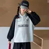 Camisa POLO Outono para Meninas 2026 Primavera/Outono Novo Estilo Crianças Maiores Versão Coreana Conjunto de Calças Cargo Casuais para Meninas