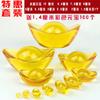 Adornos de lingotes de cristal, cornucopia de lingotes de oro, lingotes pequeños, esmalte de colores, adornos comerciales, pequeños regalos decorativos para inauguración de la casa.