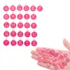 12 colores redondo doble cara aceite 26 letras inglesas aleación colgante DIY accesorios para joyería W85