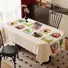 Mantel estilo vintage, no lavable, impermeable, a prueba de aceite, resistente al calor, de lujo ligero, de alta gama, rectangular, mantel atmosférico
