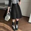 Falda plisada de lana para mujer 2026 nueva falda midi línea A de otoño e invierno, sofisticada falda midi de lana gris oscuro de 5 puntos