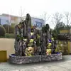 Ornamentos de Rocha com Água Corrente para Exterior, Tanque de Peixes de Pátio, Grande Cascata de Paisagismo, Elemento de Água, Hotel, Pousada, Paisagismo de Rocha, Outros