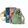 Bolsa de Almacenamiento con Cordón de Brocado Cordón de Tirar Algodón Lino de Doble Capa de Alta Calidad Bolsa de Tela para Juego Cultural Pulsera Joyería Bolsa Pequeña