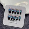 Parche para Uñas Postizas Genie Aurora Oscura Uso Removible Uñas Postizas de Fotopolimerización Pura Hechas a Mano