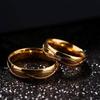 Joyería de Moda Nueva Europea y Americana Anillo Creativo para Parejas Oro de 18K Circonia Acero de Titanio Anillo para Parejas Anillo