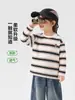 Camiseta de manga larga para niño estilo europeo derecho, colección primavera y otoño, para niños y preadolescentes, ropa interior, nuevo estilo 2026 ropa infantil, camiseta básica de moda