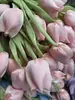 Joyería de accesorios de flor de tulipán en botón estilo coreano decoración de cortina flor de pastel de flores del Día de la Madre DIY adornos de joyería