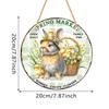 Coelho de desenho animado de Páscoa transfronteiriço e pintinho listagem de madeira placa de parede de feriado artesanato decorativo de madeira