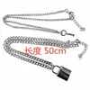 Europa y Estados Unidos transfronterizo nueva joyería personalidad retro punk cadena desmontable doble eslabón cadena con candado de llave collar
