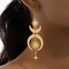 Brincos de Franja da Moda Europeia e Americana Estrela Lua Personalidade Criativa Estrela Ins Feminino