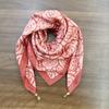 Bufanda Versátil Elegante Estilo Occidental Patrón Espiga Bufanda de Seda Estilo Coreano Bola Dorada Pequeña Hebilla Magnética Bufanda de Seda Protección del Cuello Bufanda Cálida para Otoño e Invierno