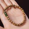 Fabricantes de joias de pulseira de sândalo verde DIY de bambu atacado especificações 0,6 estilo simples masculino e feminino rosário decoração