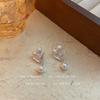 Pendientes de perlas con diseño de tulipán y flor de nicho para mujer, temperamento simple, exquisitos, de moda, dulces y combinables.