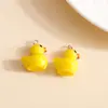 Explosões Transfronteiriças Acessórios de Resina DIY Brincos Pingente de Pato Fofo Simulation Colar Pingente para Bolsa Pulseira
