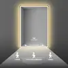 Espejo de Baño Inteligente Montado en Pared Espejo de Baño para el Hogar con Luz, Pantalla Táctil, Antivaho, Espejo Iluminado LED