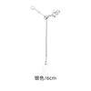 Cadena de Extensión de Plata de Ley S925 Forma de Y Deslizante Ajustable Cadena de Cola de Corazón Collar de Perlas Pulsera Material de Accesorios DIY