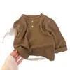 Camiseta Base de Bosque Otoñal para Niños Manga Larga Casual Niños Niñas