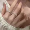 Anillo de Zirconia con Encaje Estilo Francés y Perla Hueca, Joyería Minimalista de Gama Alta de Nicho para Dedo Índice