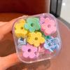 Pinza para el pelo pequeña de color caramelo para niña, horquilla con flequillo de verano para niña, accesorios para el pelo de niña, pinza para el pelo roja de red