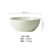Cuenco blanco y plato para trufa vajilla de cerámica para el hogar juego de vajilla con relieve al por mayor cuenco de arroz plato cuenco de sopa plato de plato color bajo vidriado