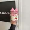 Bolsa de Año Nuevo para Niñas Pequeñas, Monedero Tipo Cubo, Bolso Cruzado para Niñas, Lindo Bolso de Mano con Gato, Lazo y Perlas