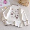 Camiseta Térmica Base para Niña 2026 Nuevo Otoño e Invierno Elegante Dibujos Animados Engrosada Cálida para Niños Camiseta de Manga Larga