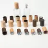 Tapa de Madera para Perfume, Tapa Redonda de Madera para Botella de Perfume, Tapa para Botella de Aceite Esencial, Tapa de Repuesto para Botellas Pequeñas Vacías de Muestra