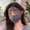 Máscara de Proteção Solar para Mulheres, Máscara de Ciclismo com Proteção UV de Seda Gelada para Rosto Inteiro, Proteção para os Olhos de Verão, Máscara Facial Fresca e Respirável