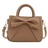 Bolsa Pequena com Laço para Mulheres 2024 Primavera Nova Estilosa Bolsa Saco Design de Nicho Feminina Bolsa de Ombro