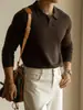 [Serie Pionero] Suéter de Punto con Cuello Alto Mezclado con Seda de Morera Cloud-Sense para Hombre Otoño 2025 Camisa Base de Manga Larga