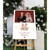 Placa de Boas-Vindas para Casamento Poster de Boas-Vindas para Casamento Foto de Casamento Noivado Placa de KT Suporte de Exibição Personalizado Design Roll-Up