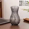 Vaso de vidro em formato de cone estilo ins nórdico simples grande transparente hidropônico bambu da sorte para mesa sala de estar arranjo de flores ornamentos