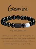 Pulsera de doce constelaciones de obsidiana popular transfronteriza Youjia Jewelry, pulsera elástica de cuentas unisex para pareja