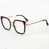 Armazones Ópticos Retro Elegantes de Marco Grande Irregular Tr90, Estilo Nuevo Lisos Transfronterizos Anti-Luz Azul Gafas Sin Graduación