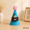 Gorro de Cumpleaños de Peluche de Dibujos Animados para Niños Decoración de Fiesta Adorable Gorro con Pompón en Forma de Animal Accesorios para Fotos de Primer Cumpleaños