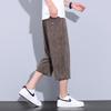 Bermudas casuales de seda de hielo para hombre, marca de moda, pantalones capri holgados, nuevo verano 2025, delgados, de secado rápido, pantalones deportivos