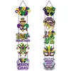 Máscara Decoración Fiesta Mardi Gras Colgante de Puerta Colgante de Puerta Principal Mardi Gras Suministros de Decoración Festiva Mardi Gras