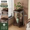 Soporte de Flores de Bambú Alcanfor de Pie para Sala de Estar Balcón Interior Estante de Almacenamiento de Macetas Multicapa Nuevo Estilo Chino Soporte Adorno Exhibición